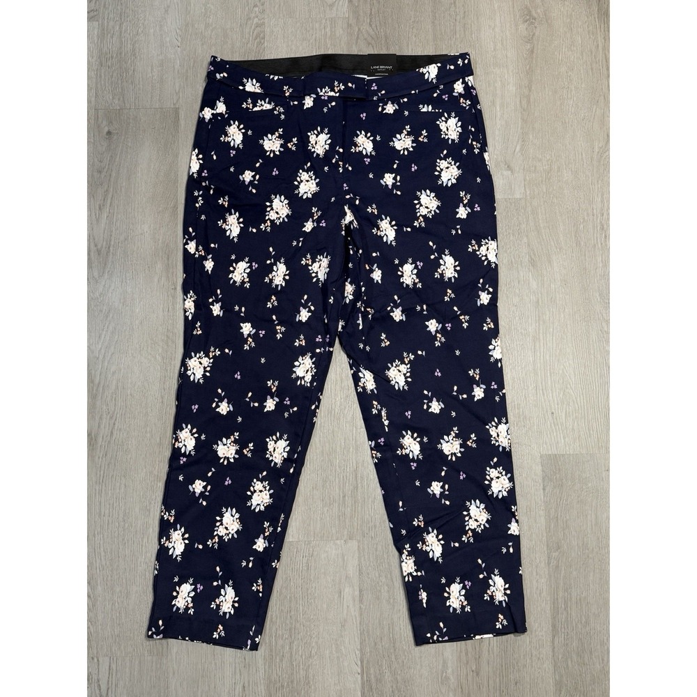 Lane Bryant Ankle Pants Floral No Gap Waist Floral Women's Size 16 NWT - Picture 2 of 9